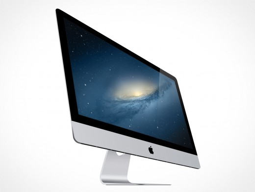 Apple iMac Cinema Display 27in PSD Mockup Action