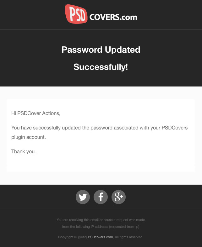 password change confirmation email