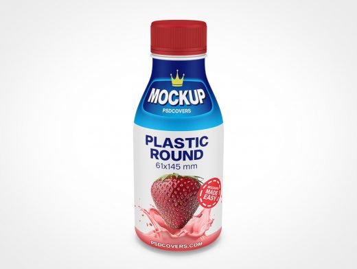 Plastic Yogurt Bottle Mockup 1r
