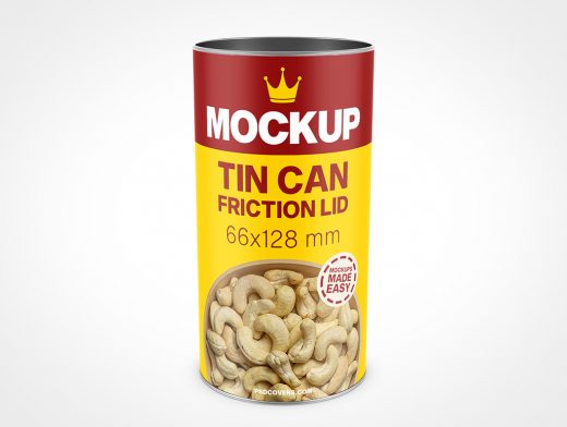 Friction Lid Tin Can Mockup 4r