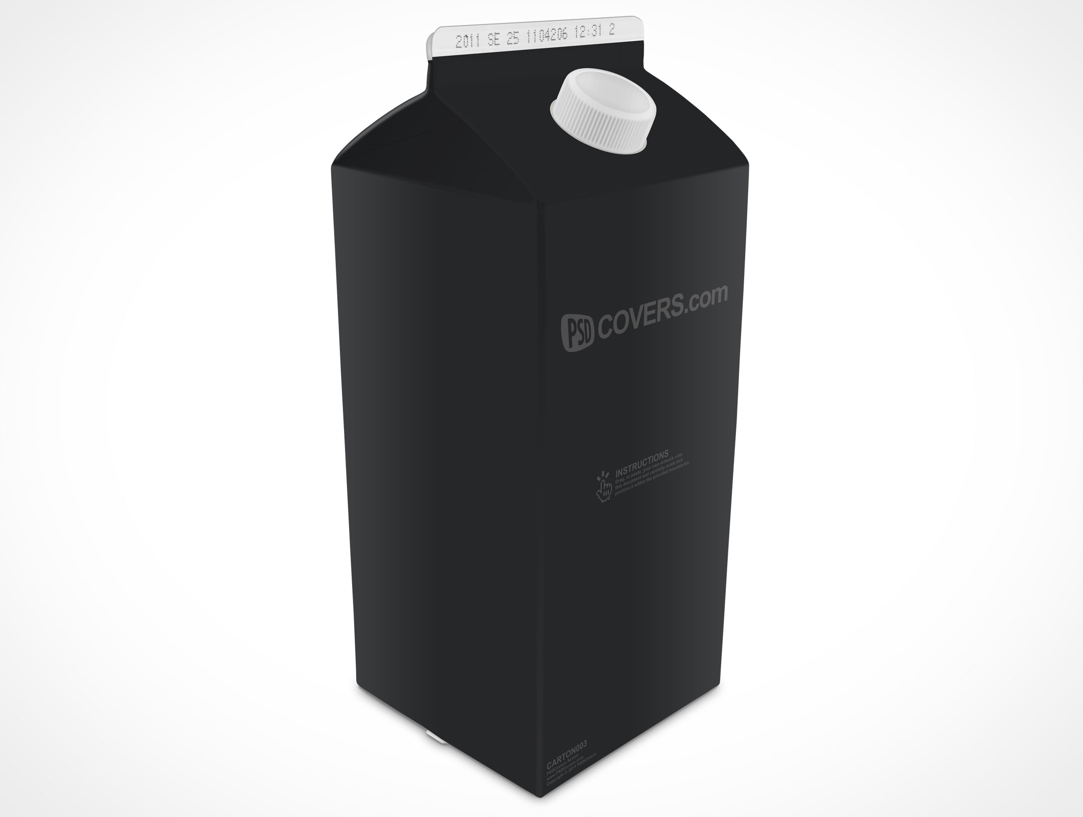 Empty 2L Carton Container template