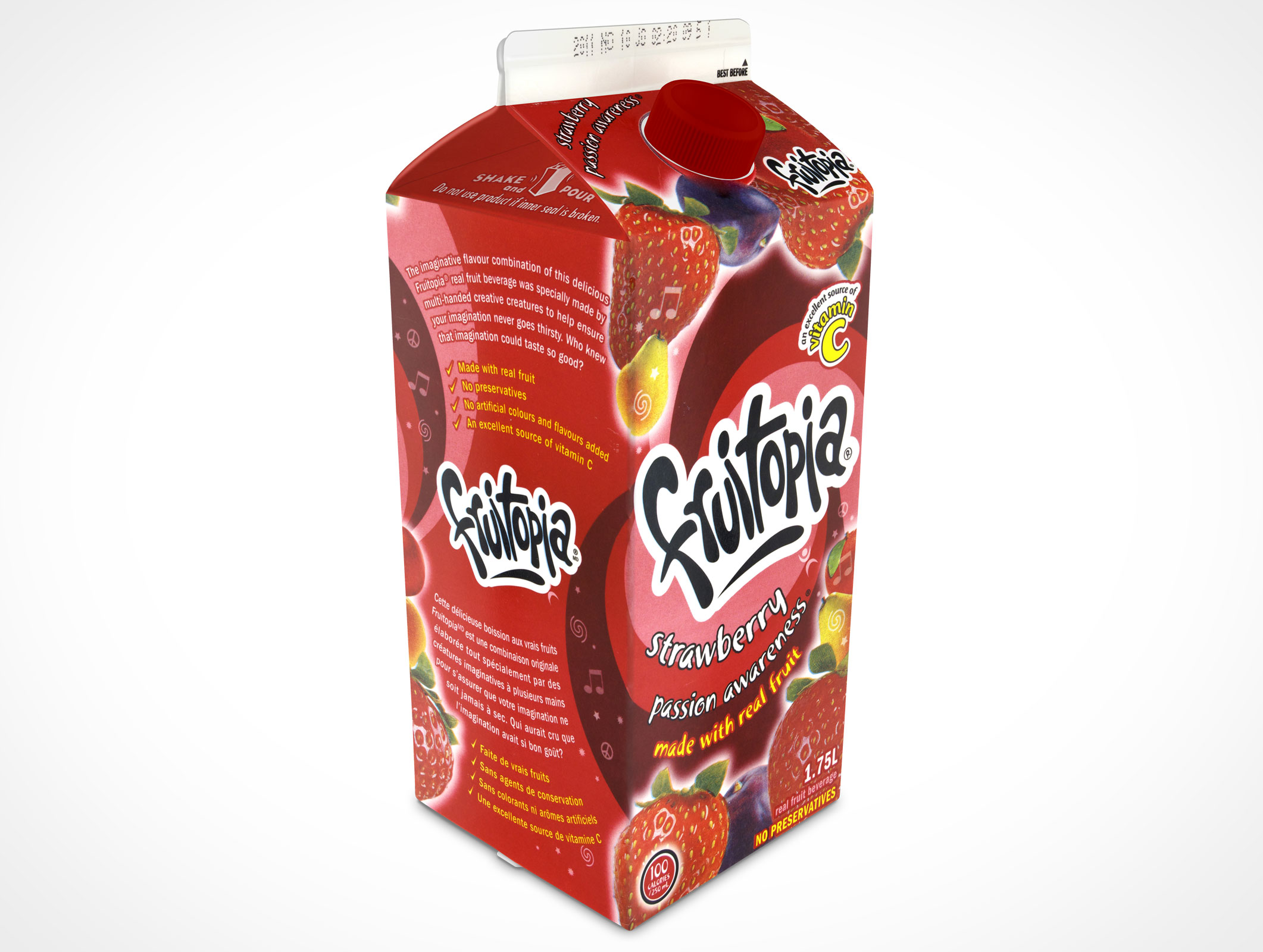 Empty 2L Carton Container template