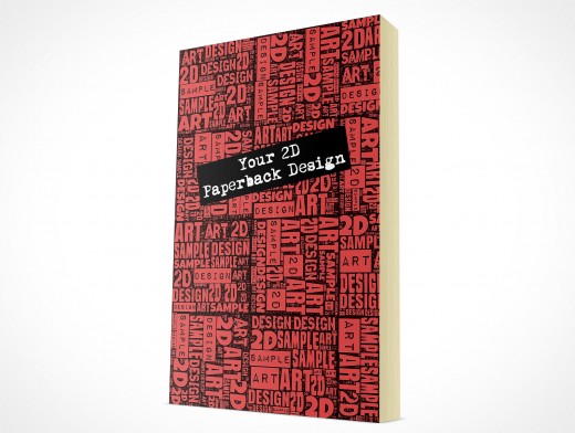 Standing Paperback Book Mockup 3r