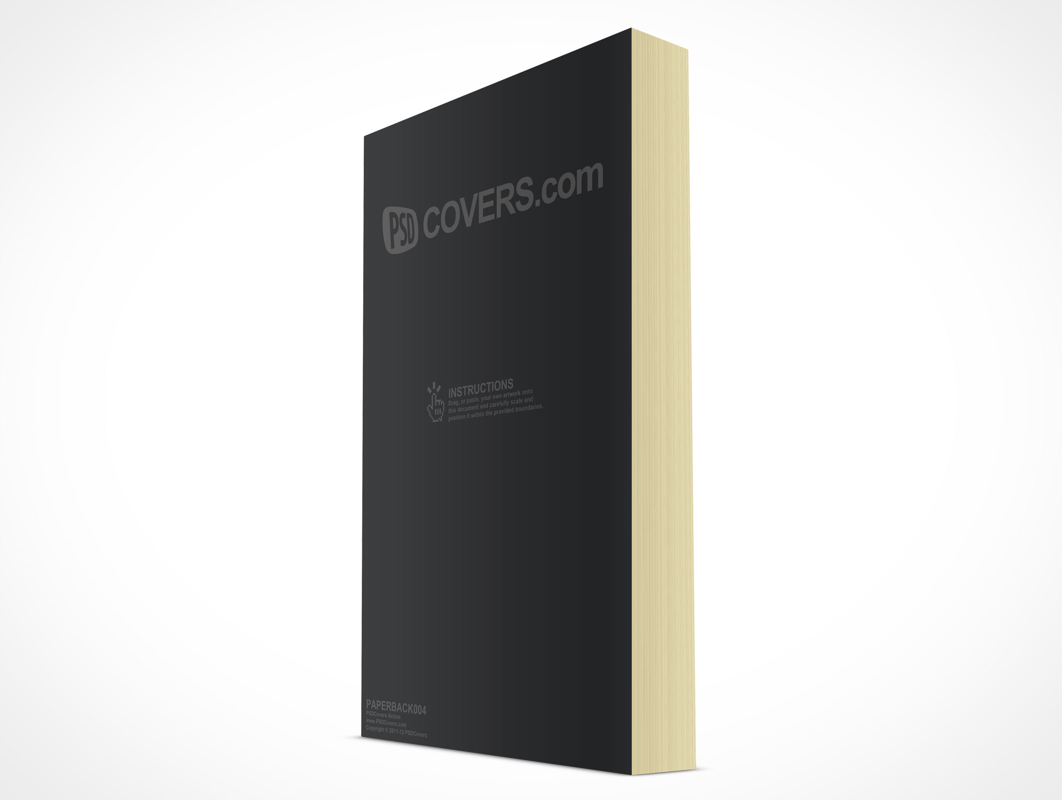 Standing Paperback Book Mockup 4