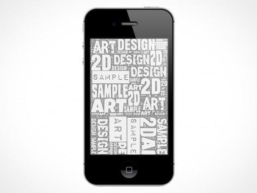 Standing iPhone 4S Mockup 1r