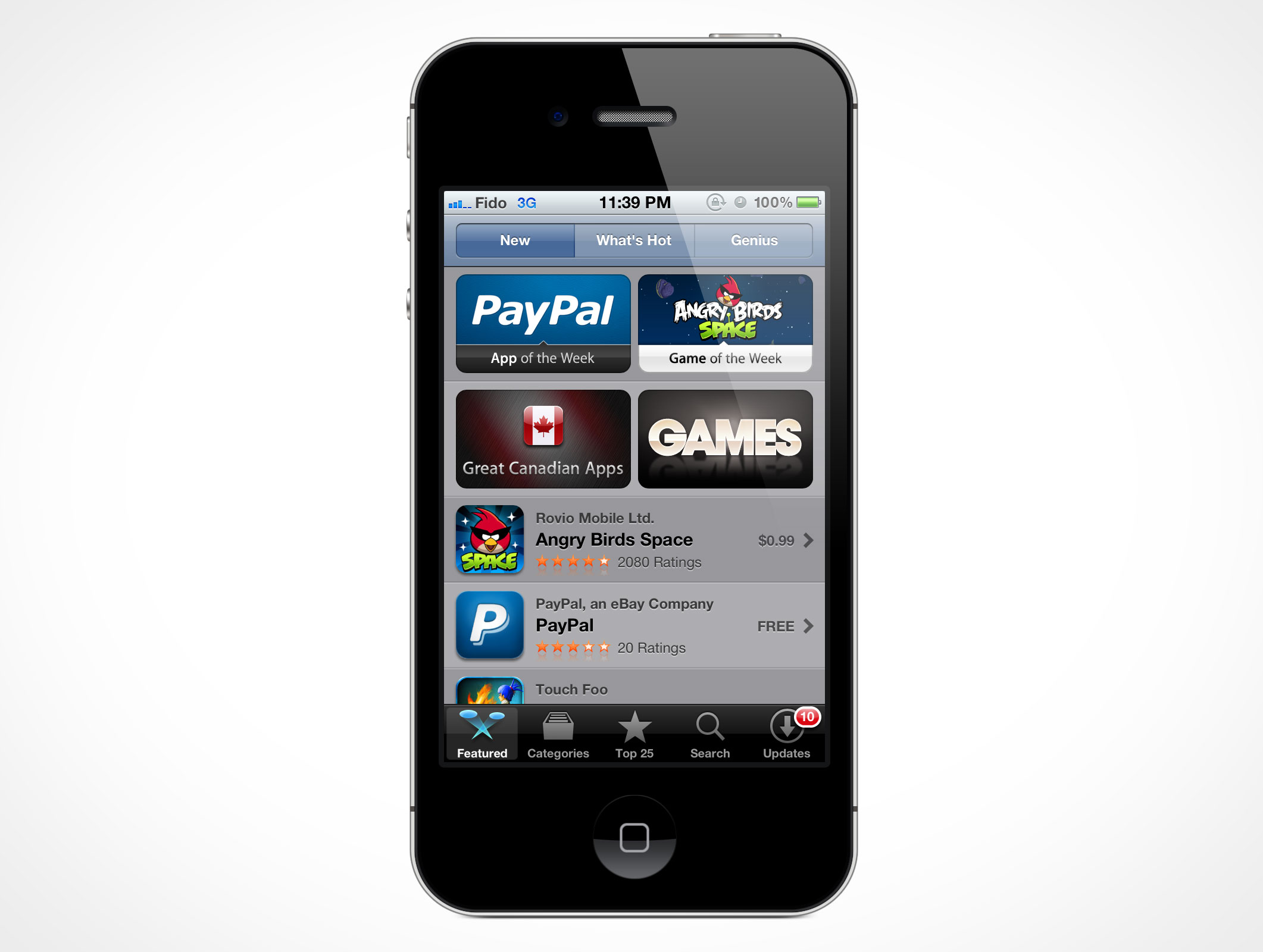 Standing iPhone 4S Mockup 1r3