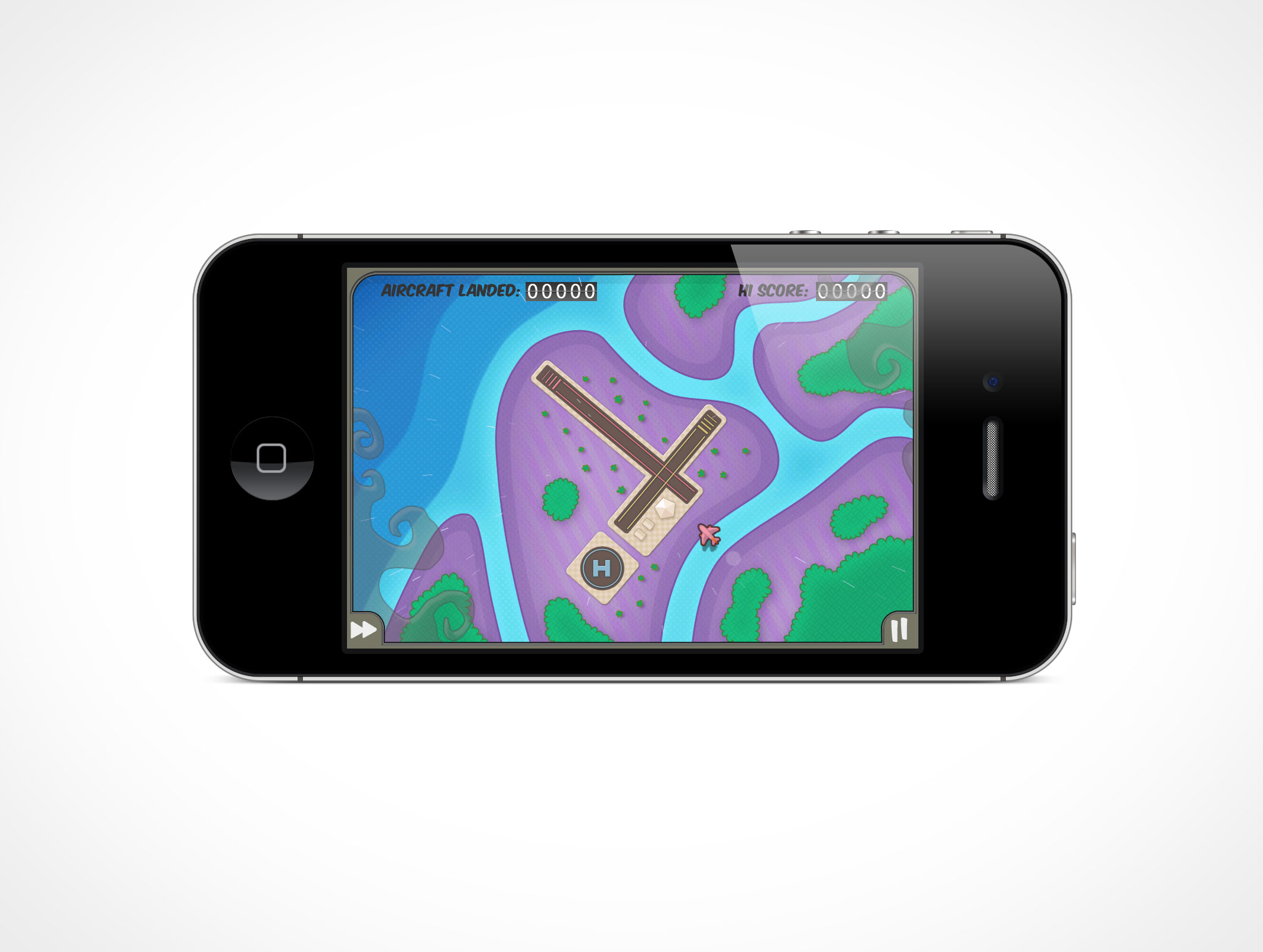 Landscape iPhone 4S Mockup 2r4