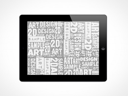 Second Generation iPad Mockup 10r