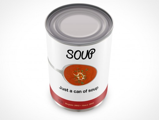 Metal Soup Can Mockup 9r