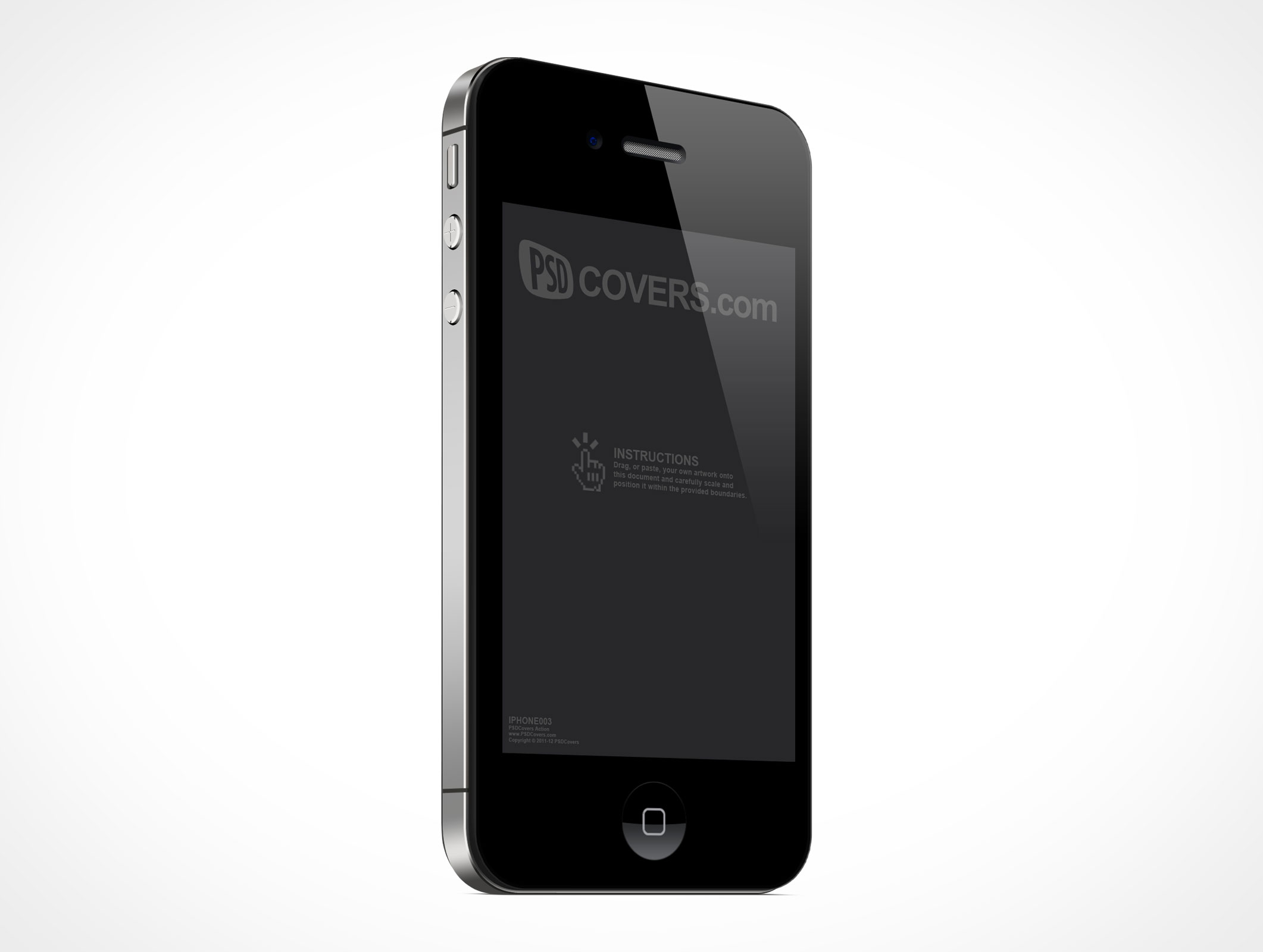 Standing iPhone 4S Mockup 3