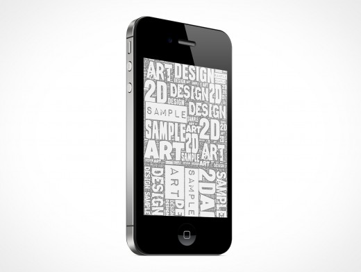 Standing iPhone 4S Mockup 3r