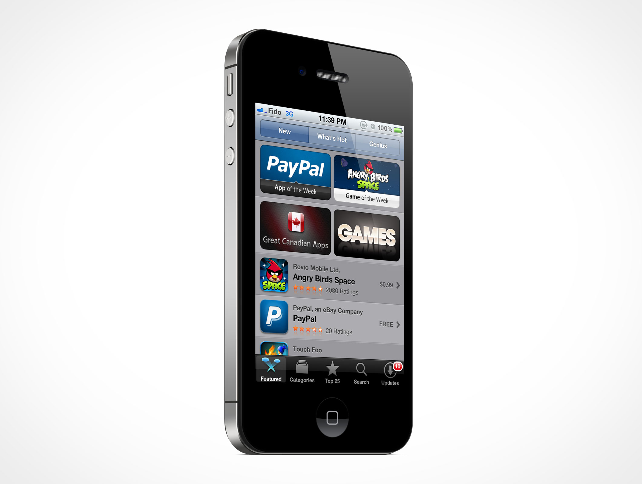 Standing iPhone 4S Mockup 3r3