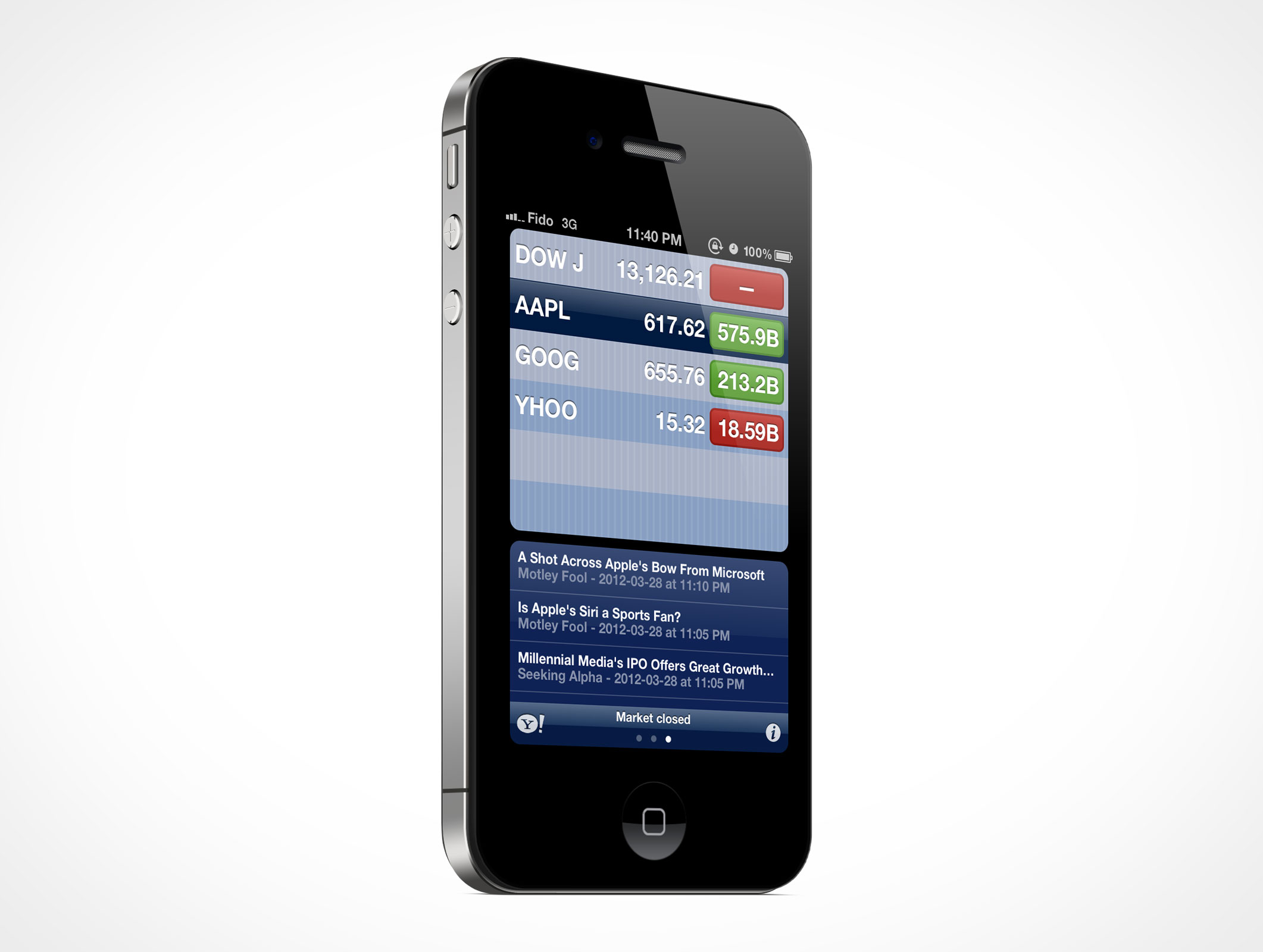 Standing iPhone 4S Mockup 3r4
