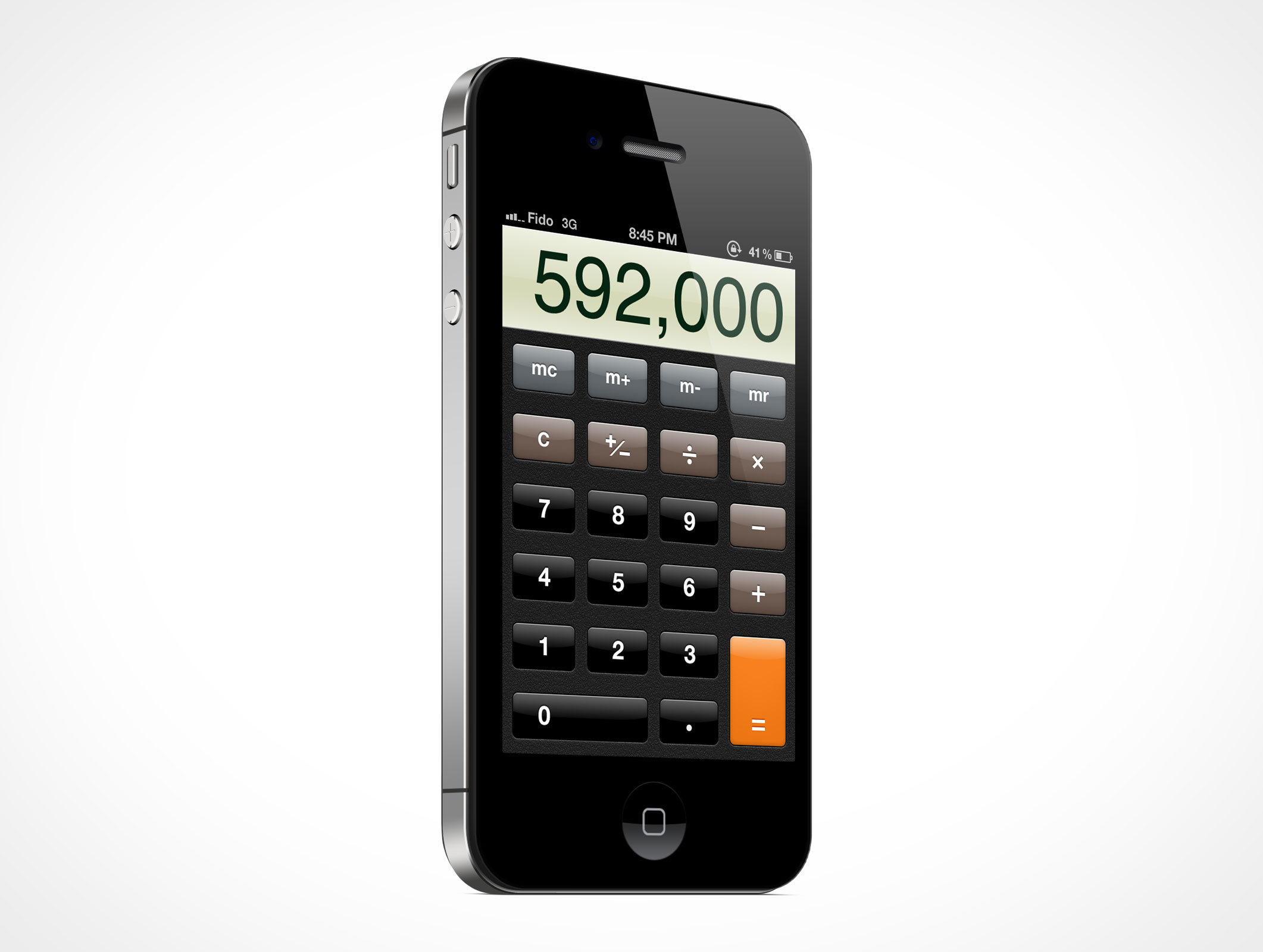 Standing iPhone 4S Mockup 3r5