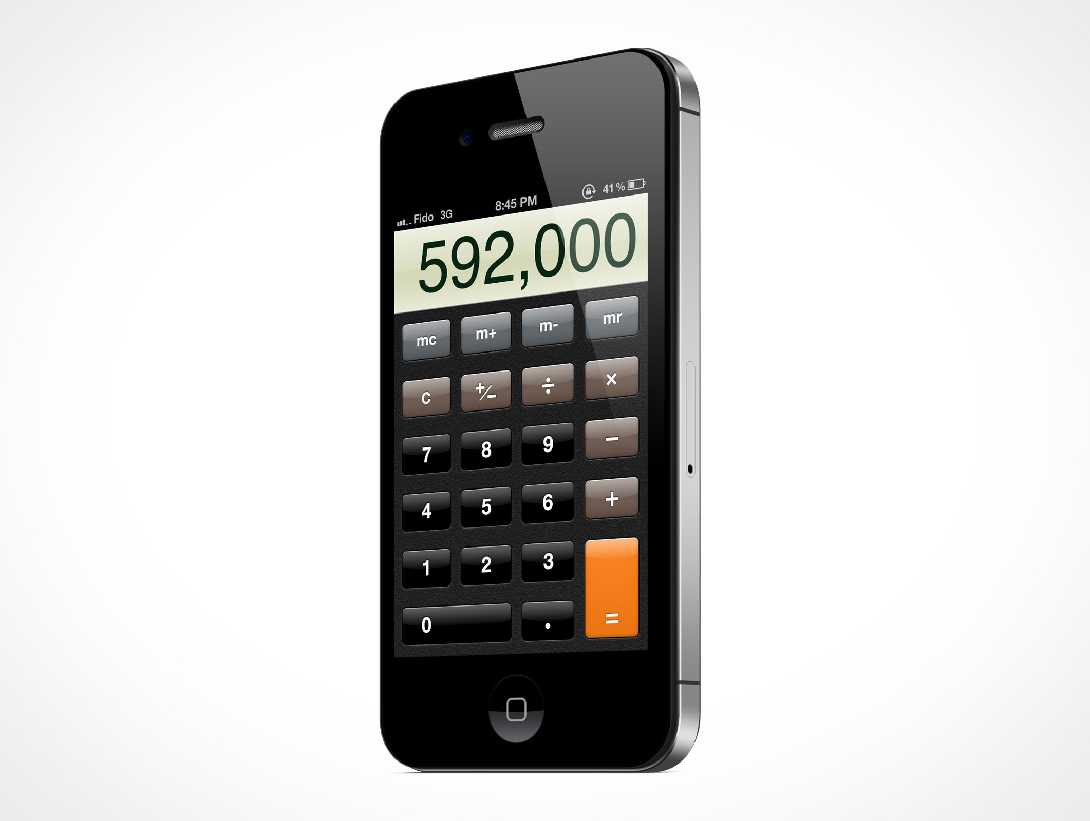 Standing iPhone 4S Mockup 4r2