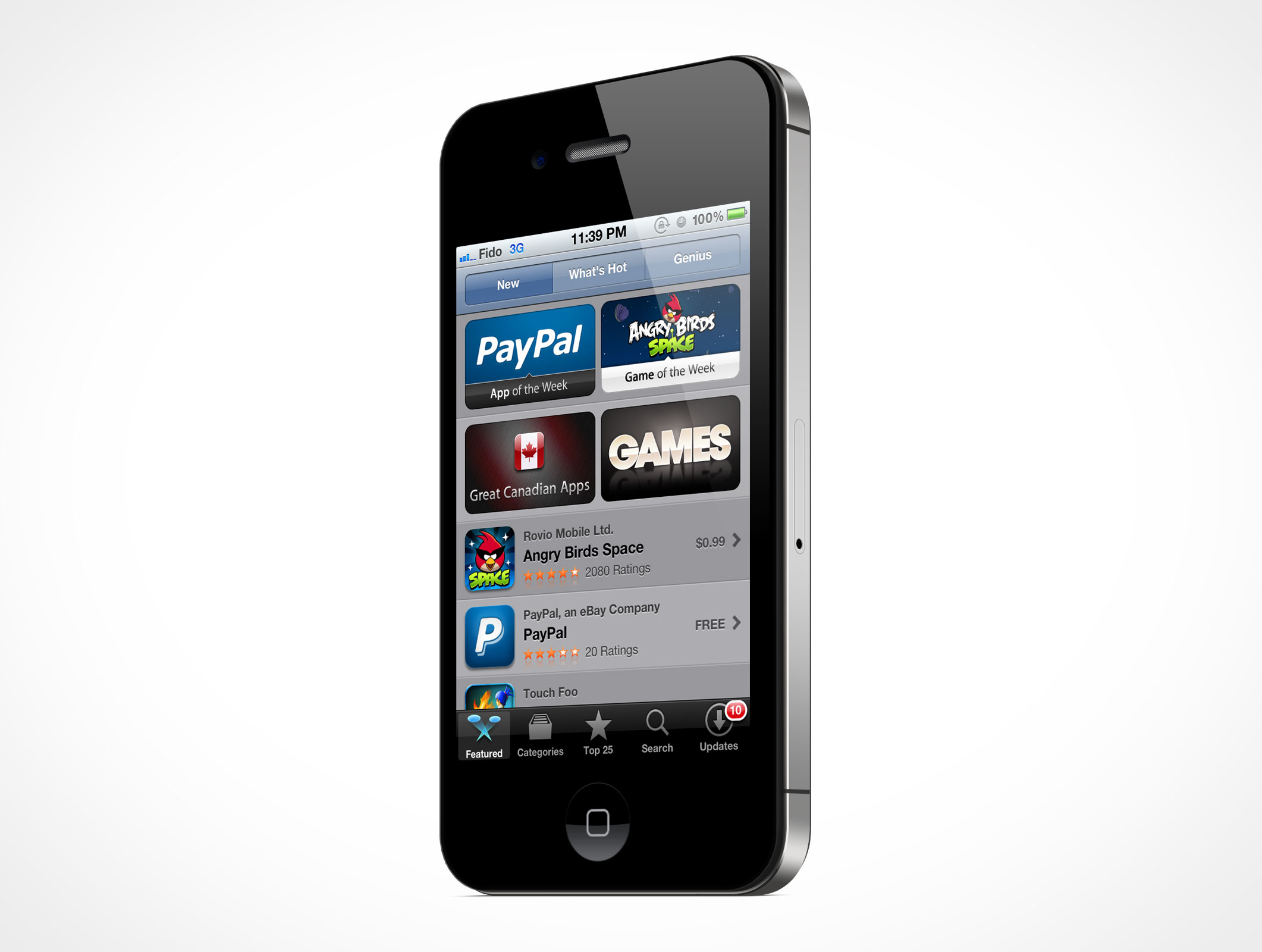 Standing iPhone 4S Mockup 4r5