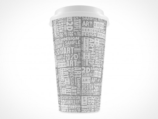 White Paper Coffee Cup Mockup 2r