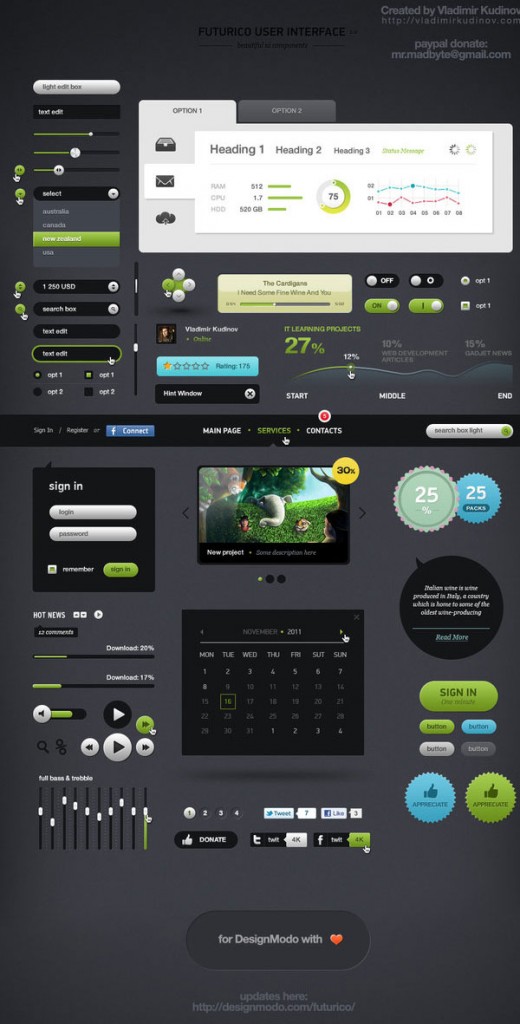 Interface GUI Mockup PSD UI (PSD)