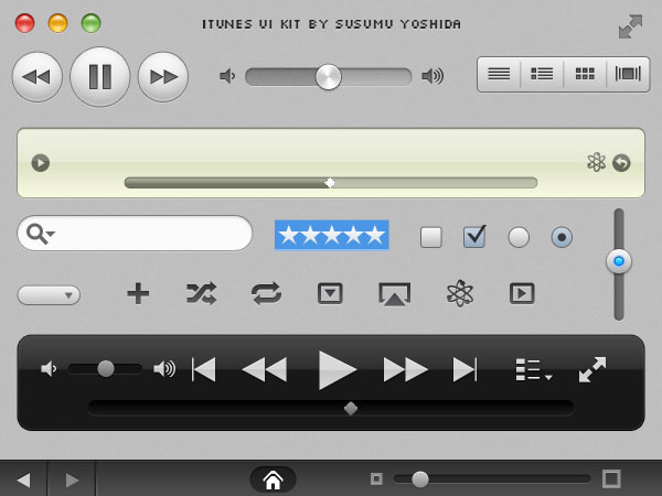 Mac OS X iTunes GUI Mockup (PSD)