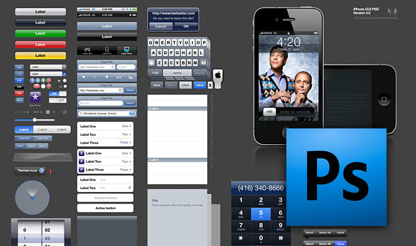 iPhone GUI PSD Interface UI (PSD)