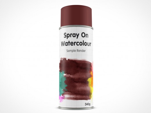 Aerosol Spray Paint Can Mockup 15r
