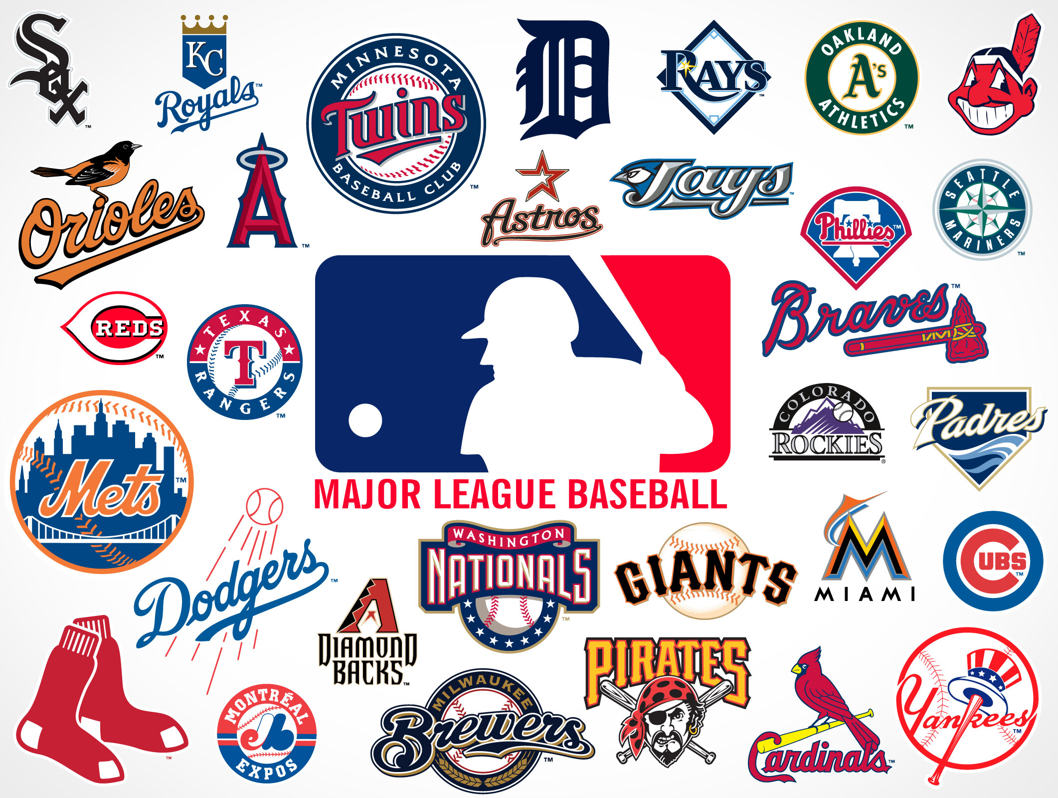 Major League Baseball Team Logos 