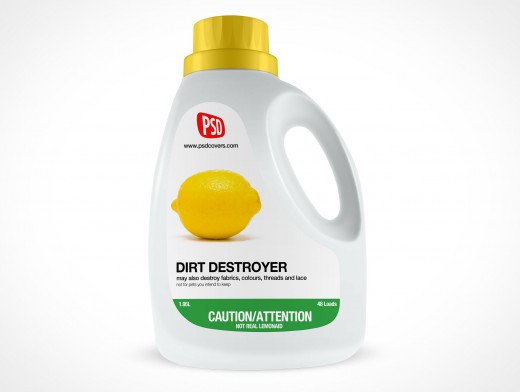 Fabric Detergent Bottle Mockup 5r