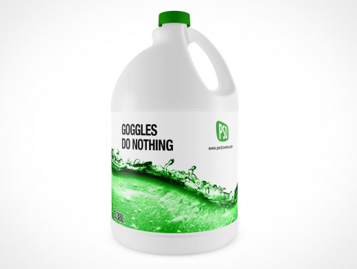 White Bleach Bottle Mockup 6r