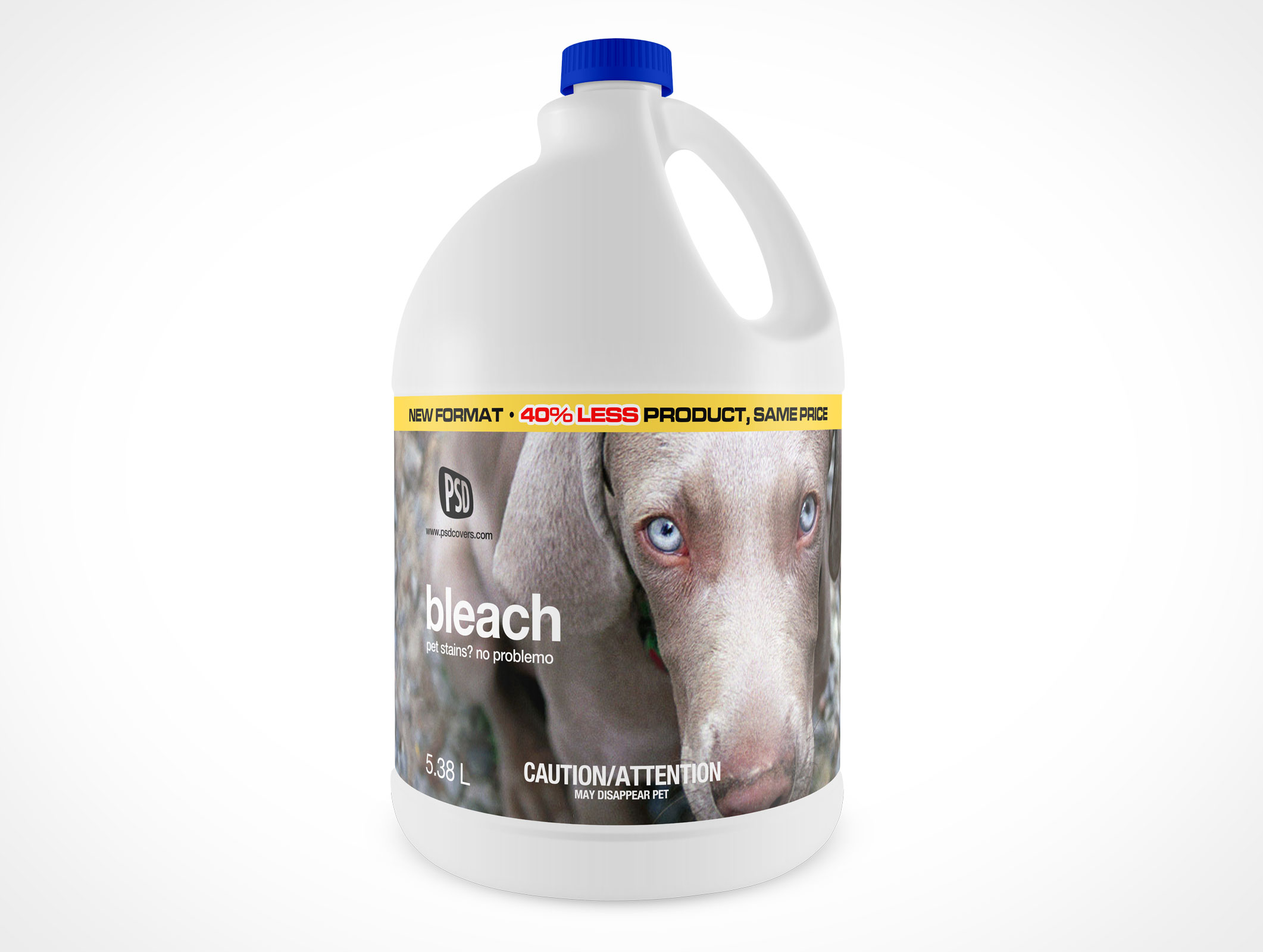 White Bleach Bottle Mockup 6r4