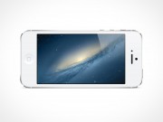 White iPhone5 Landscape PSD Mockup Cover Action