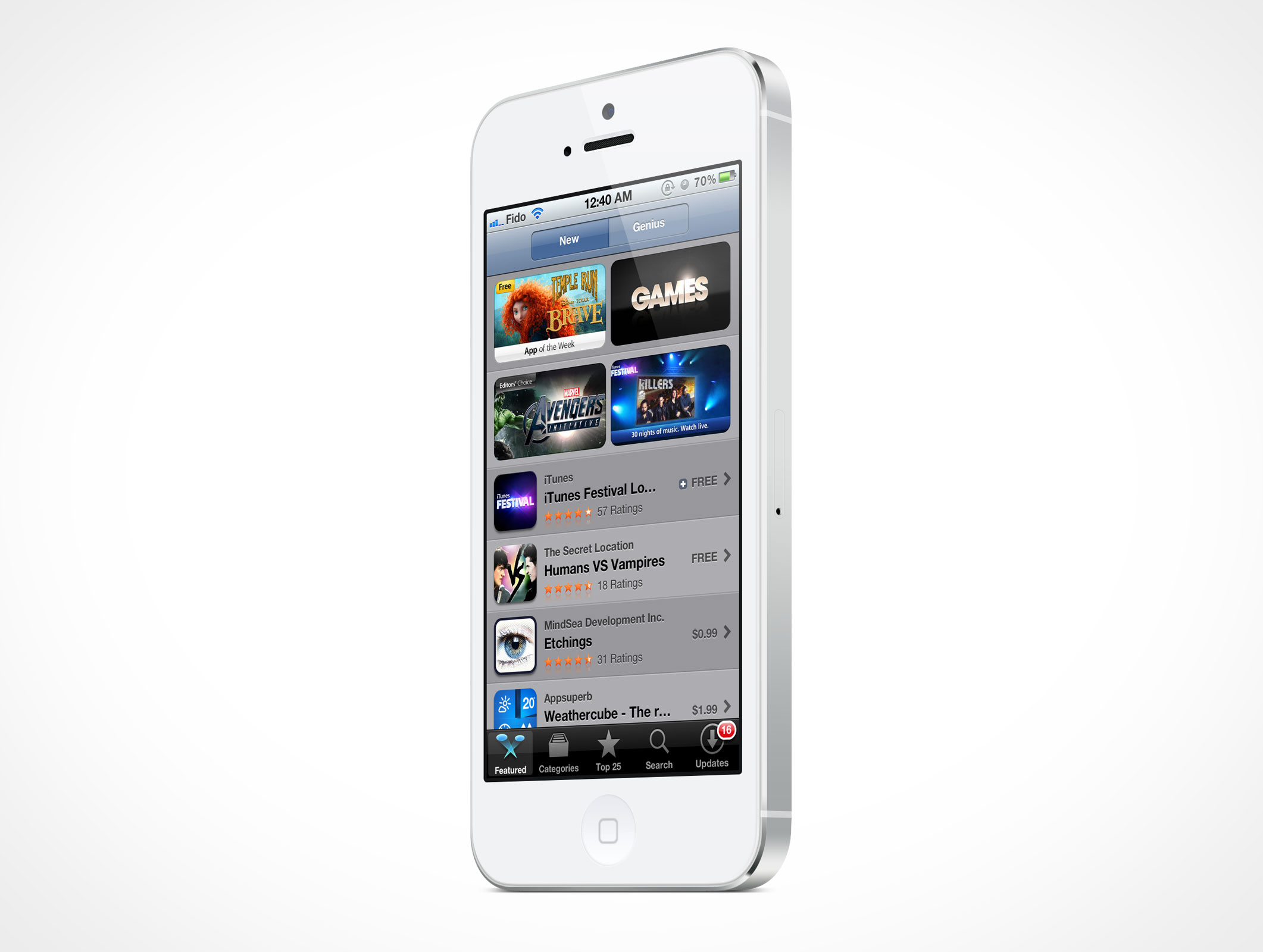 Standing iPhone 5 Mockup 12r4