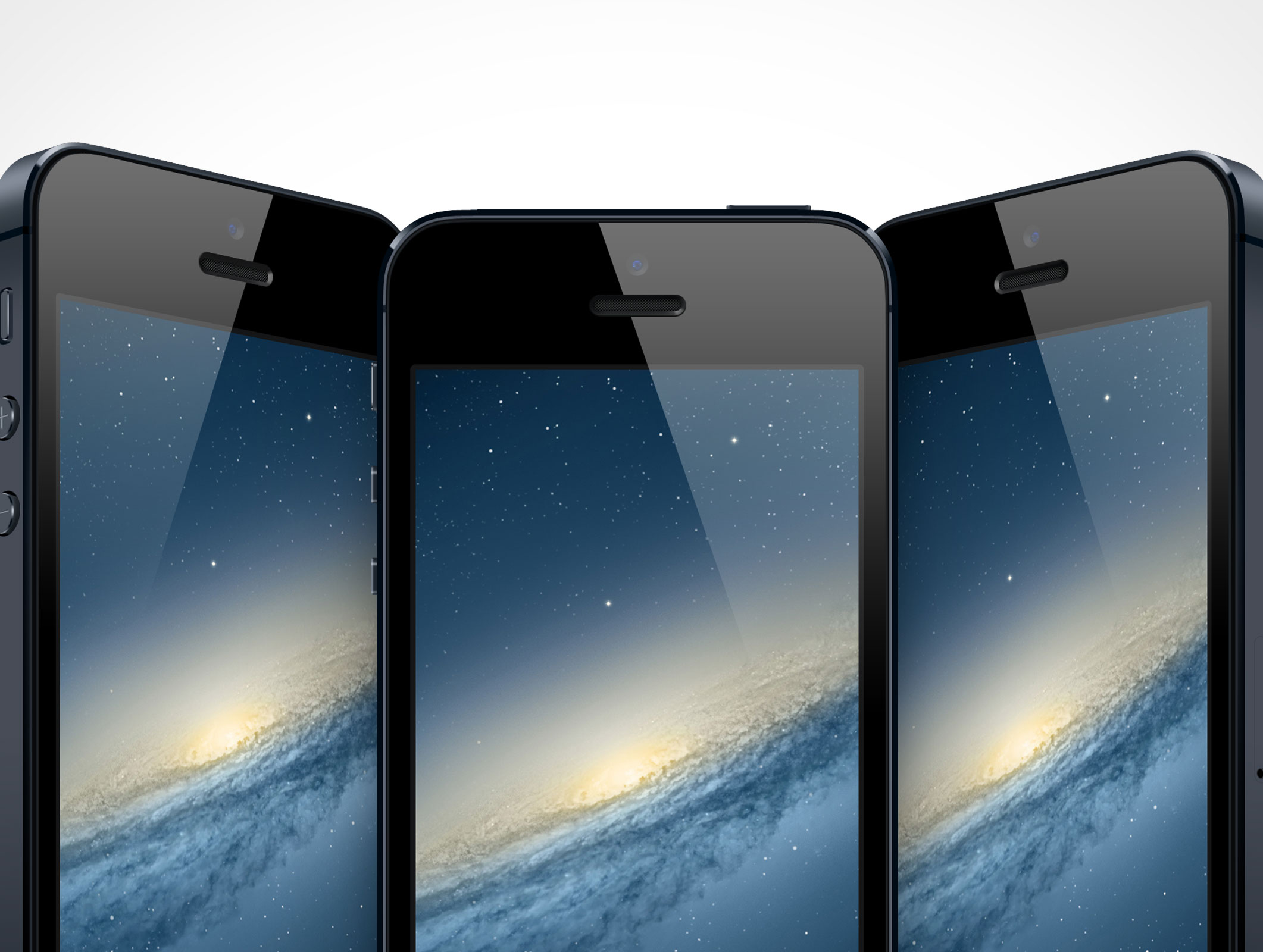 Black iPhone 5 PSD Mockup Templates Collection