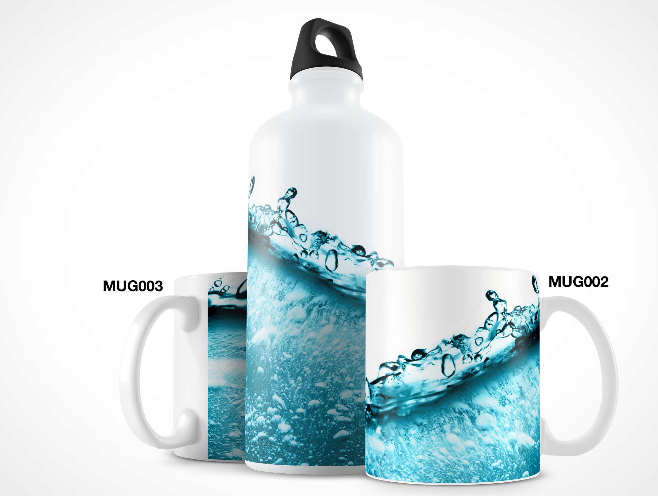 Aluminum Water Bottle Mockup 8r