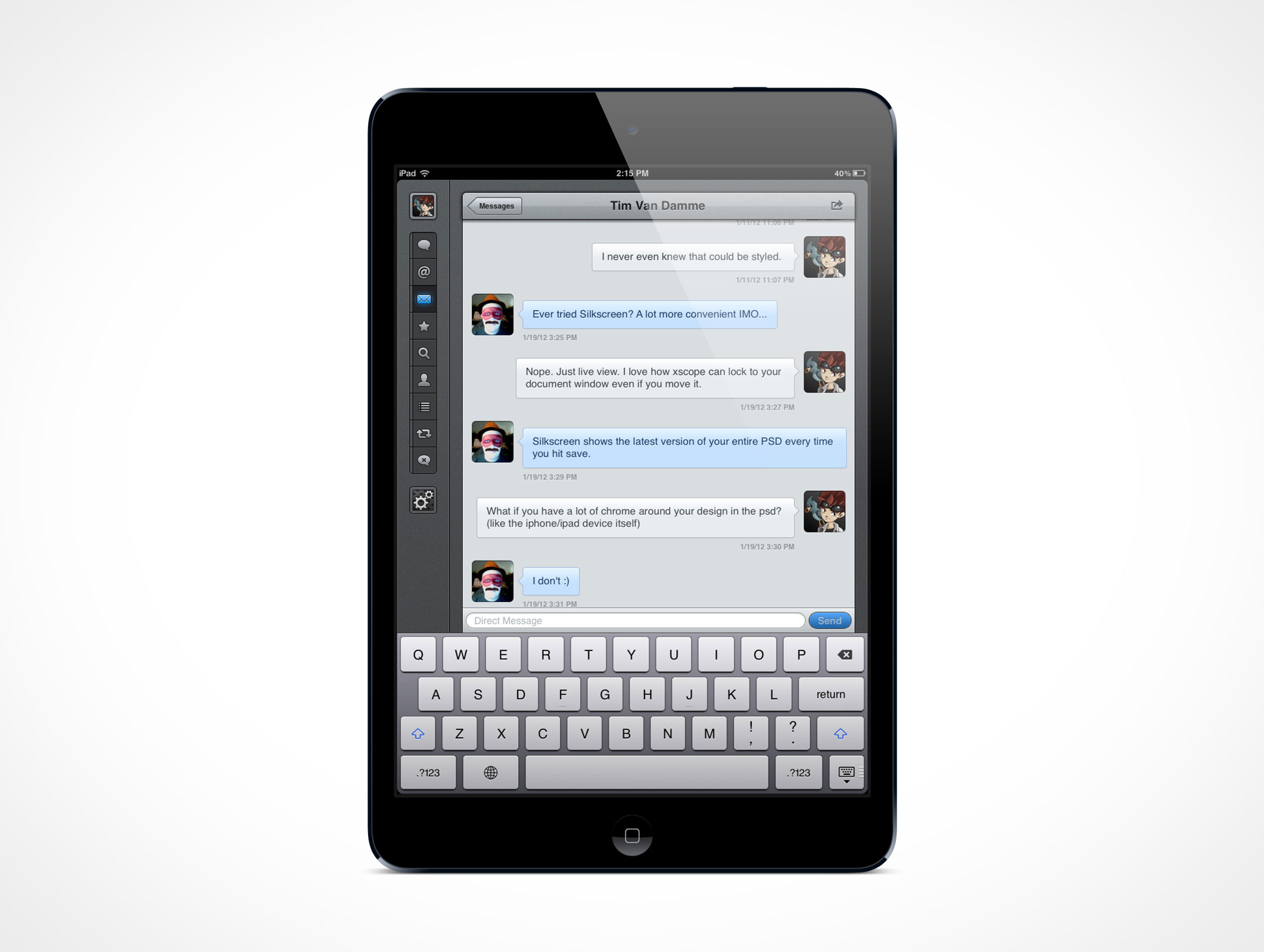Standing iPad Mini Mockup 1r5
