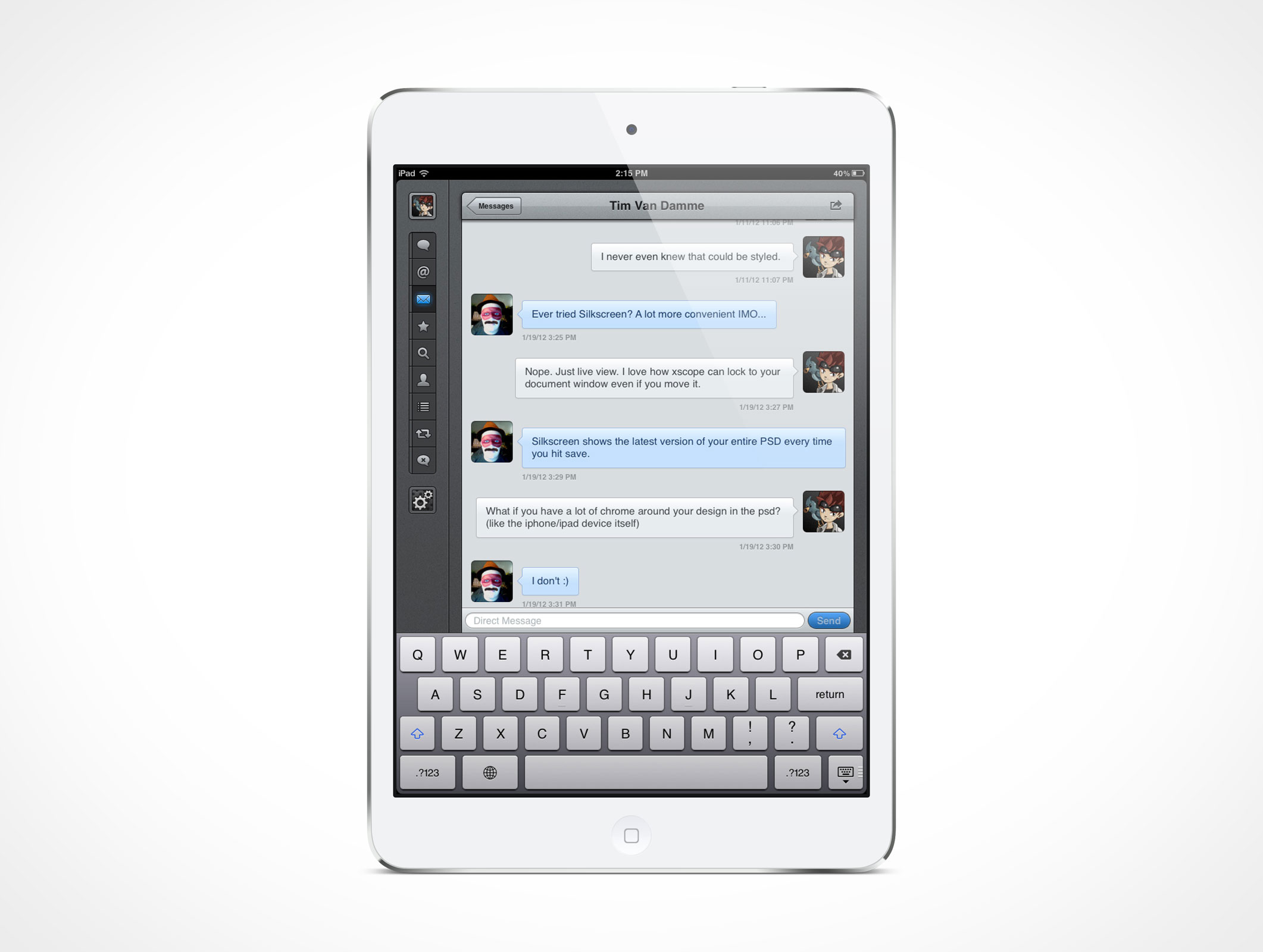 Standing iPad Mini Mockup 2r4