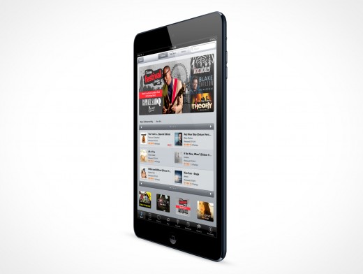 Standing iPad Mini Mockup 3r