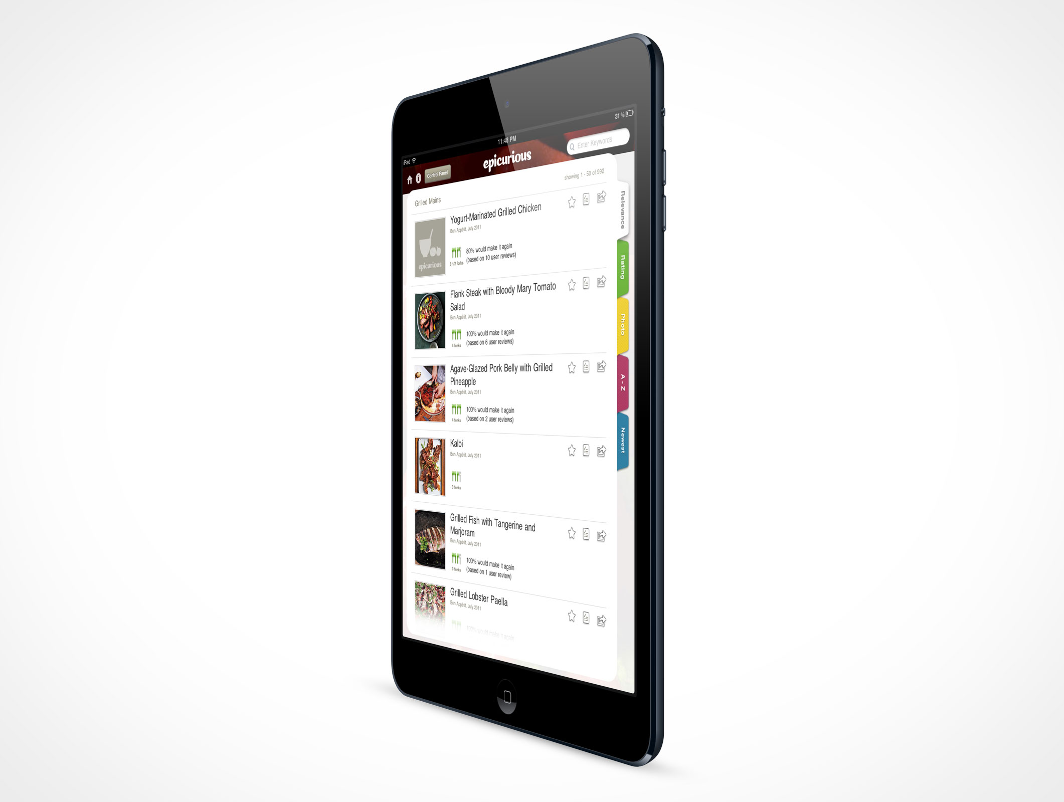 Standing iPad Mini Mockup 3r2