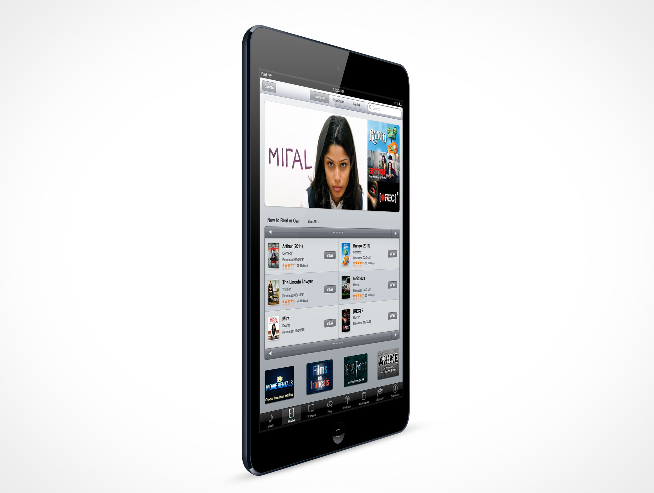 Standing iPad Mini Mockup 4r