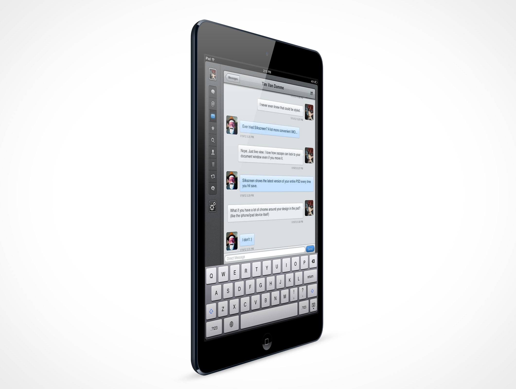 Standing iPad Mini Mockup 4r2