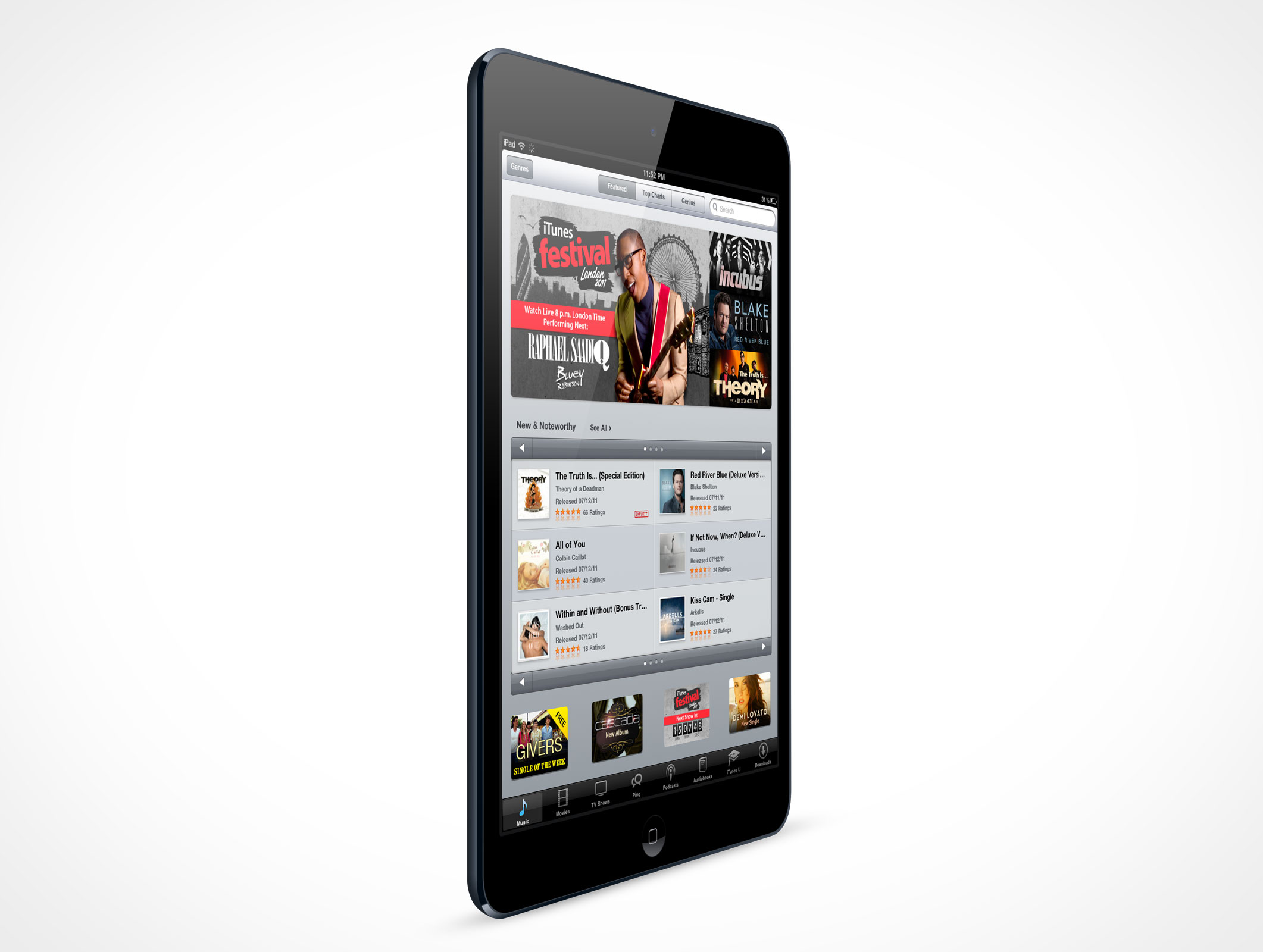 Standing iPad Mini Mockup 4r5