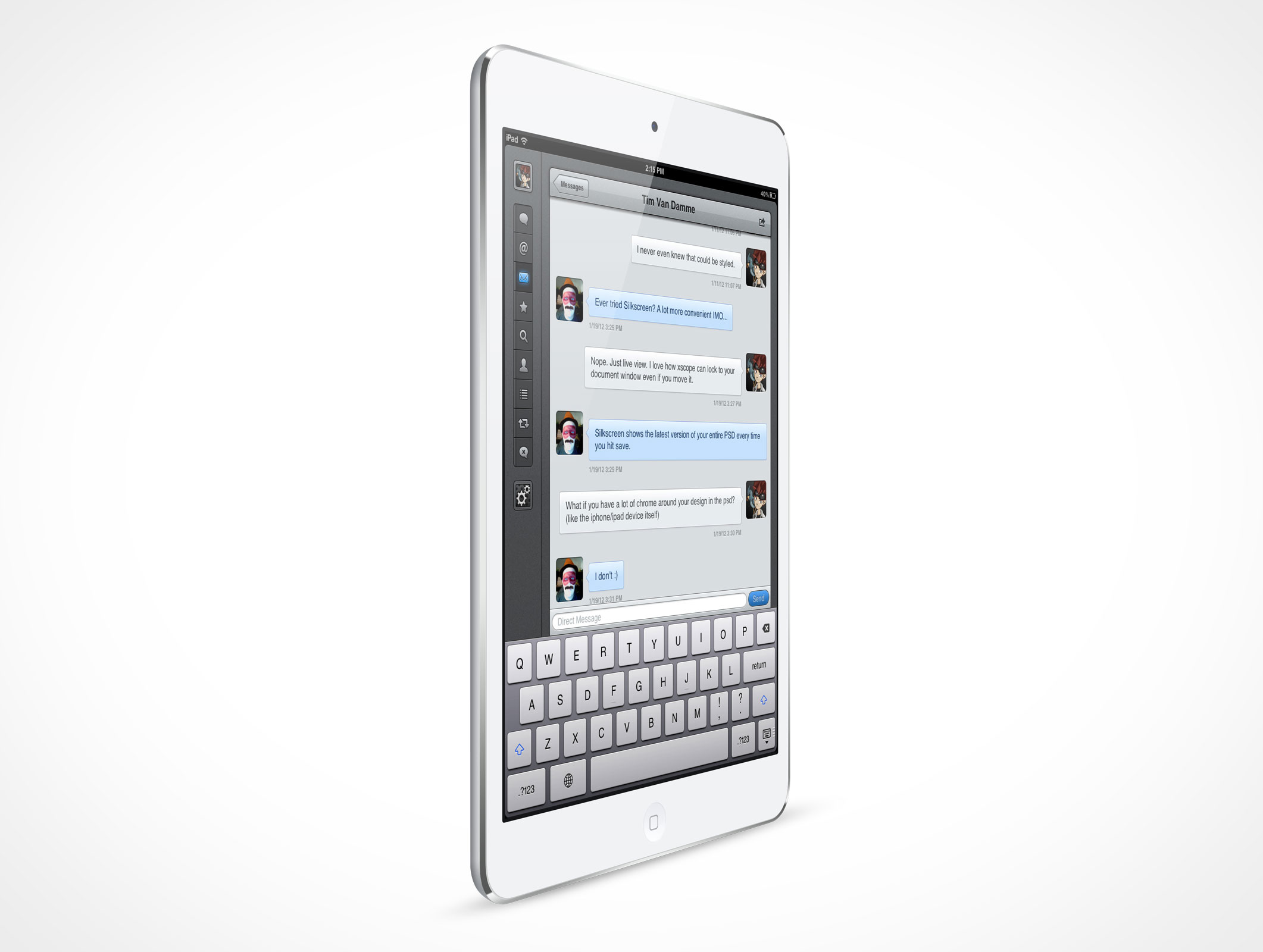 Standing iPad Mini Mockup 6r2