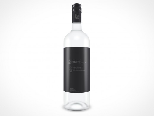 Glass Wine Bottle Mockup 1