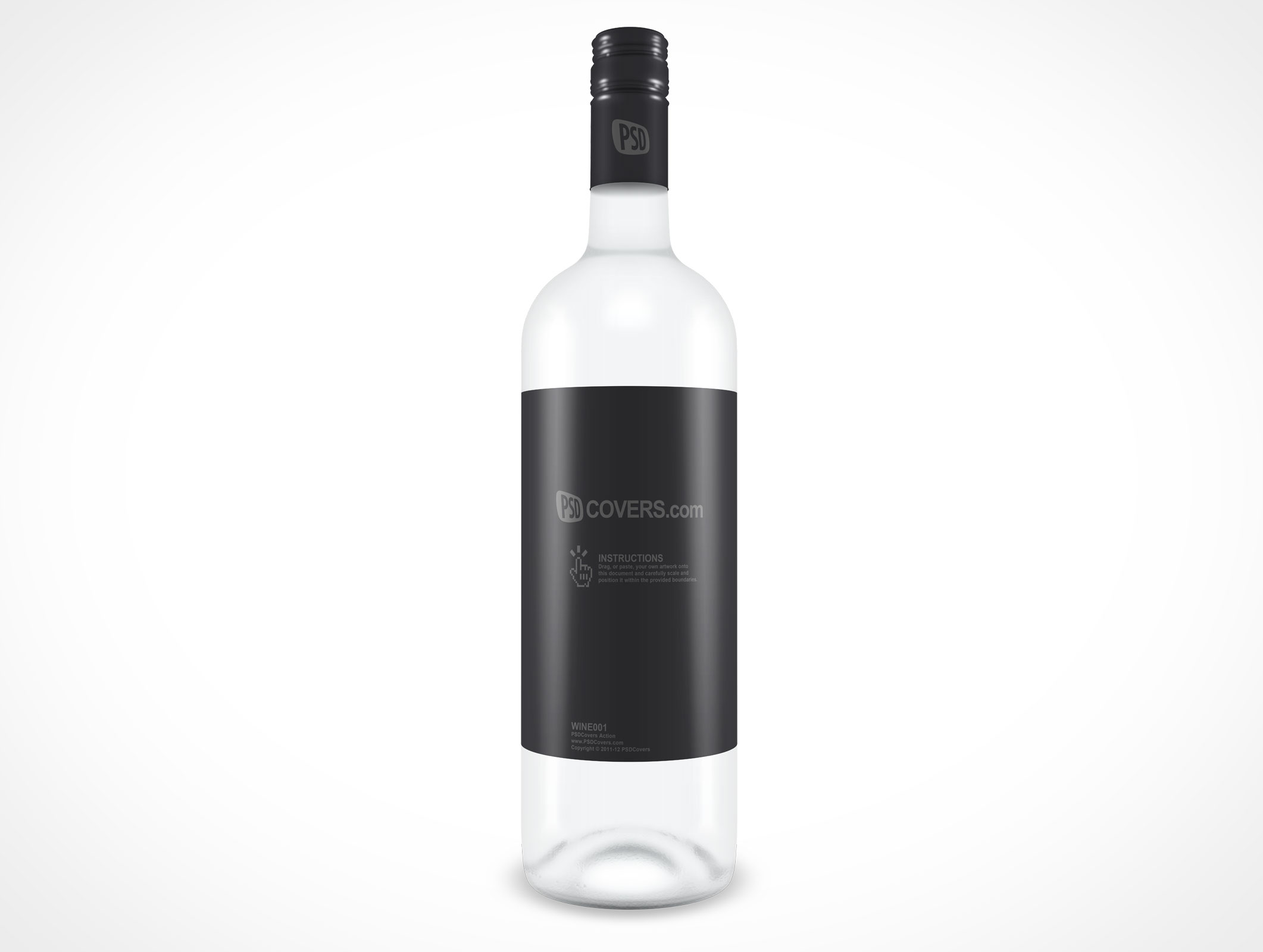 Glass Wine Bottle Mockup 1