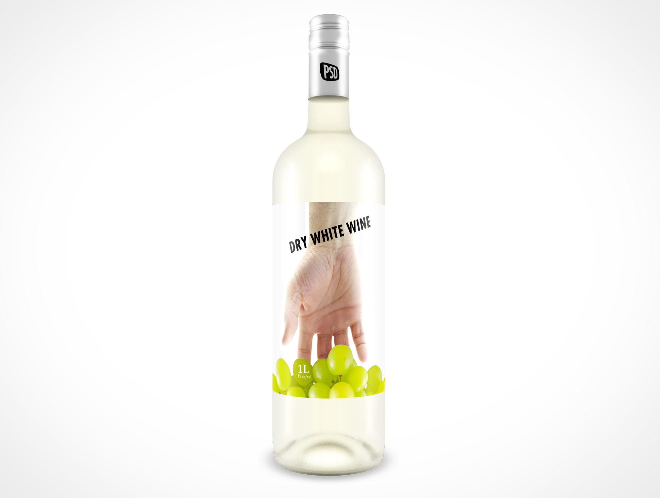 Glass Wine Bottle Mockup 1r2