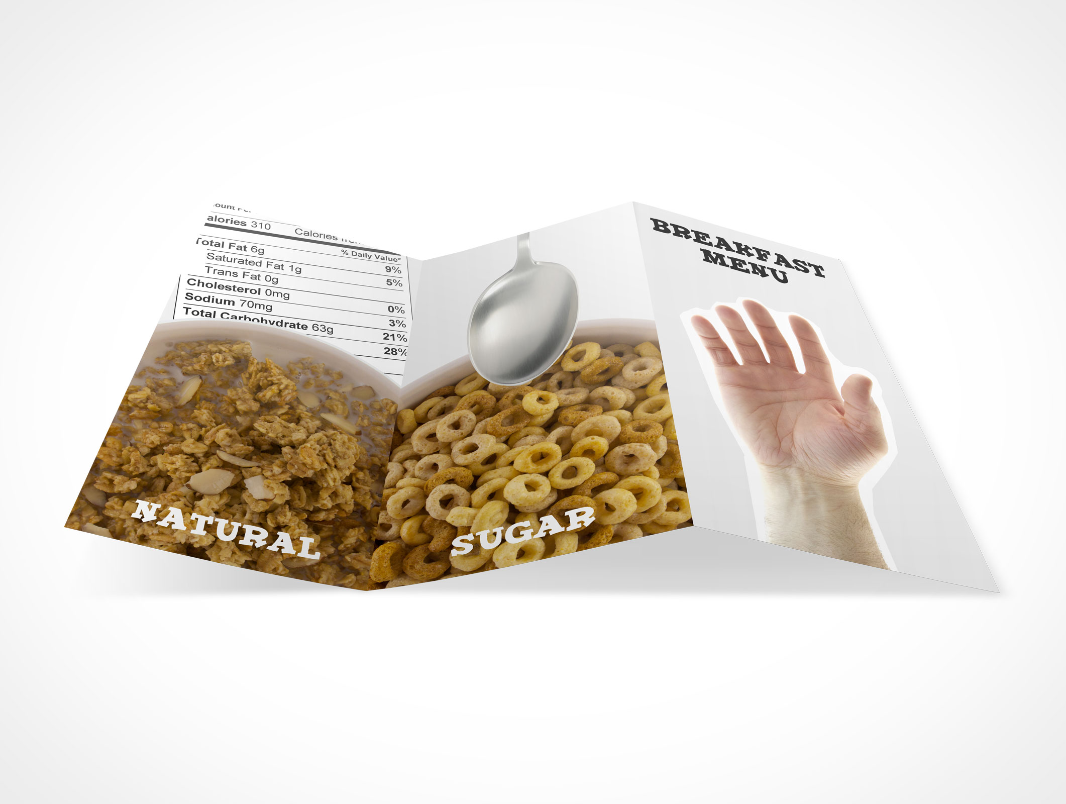 Tri-Fold Brochure Mockup 3r4