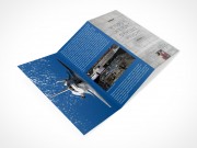 PSD Mockup 3 Panel Tri Fold Brochure Travel Tourism