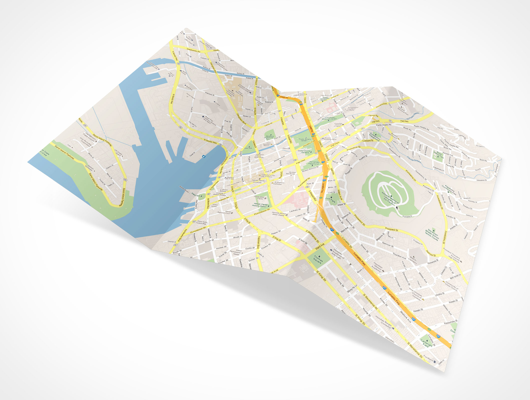Tri-Fold Brochure Mockup 9r2