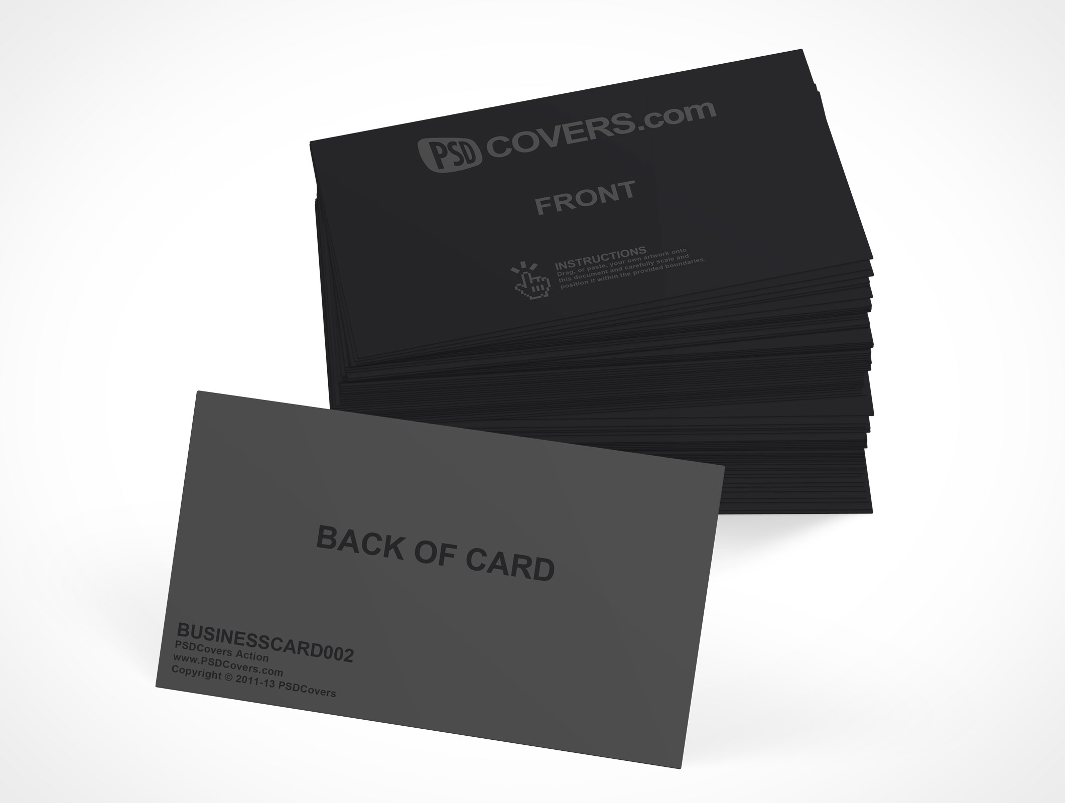 PSD Mockup Template Business Card Stack