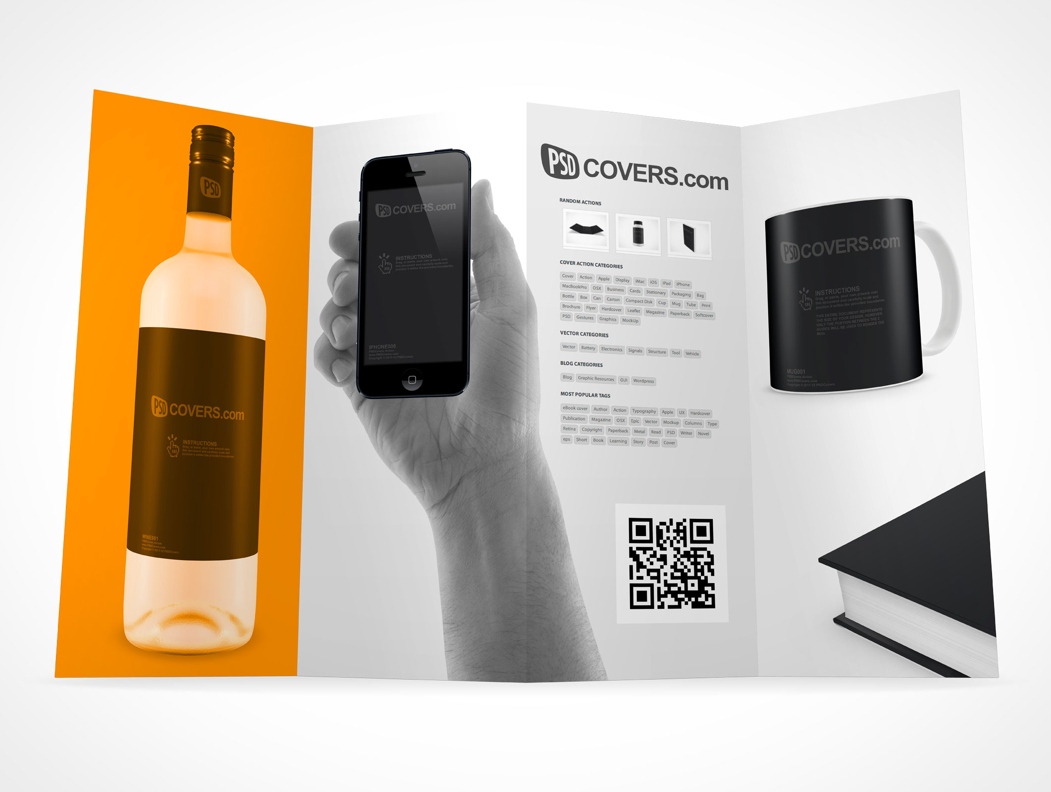 Four Fold Flyer Mockup 2r2