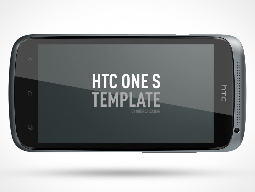PSD Mockup Android HTC One S Landscape Template